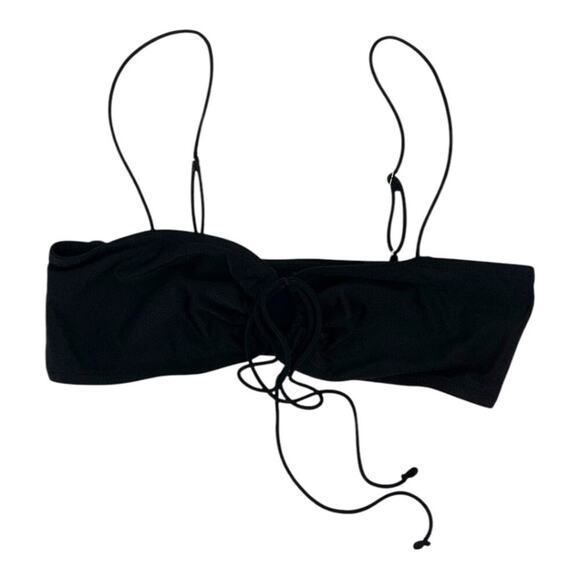 TopShop Skinny Strap Halter Neck Bikini Top in Black Size 6 NWOT $35 MSRP - Picture 3 of 7